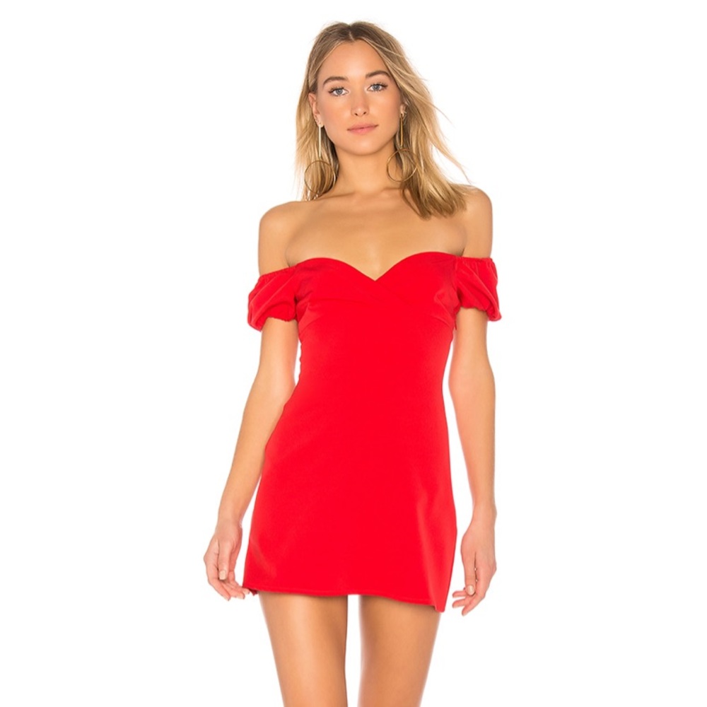 Majorelle Dress in Ruby from Revolve